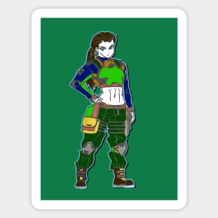 Soldier Girl Sticker